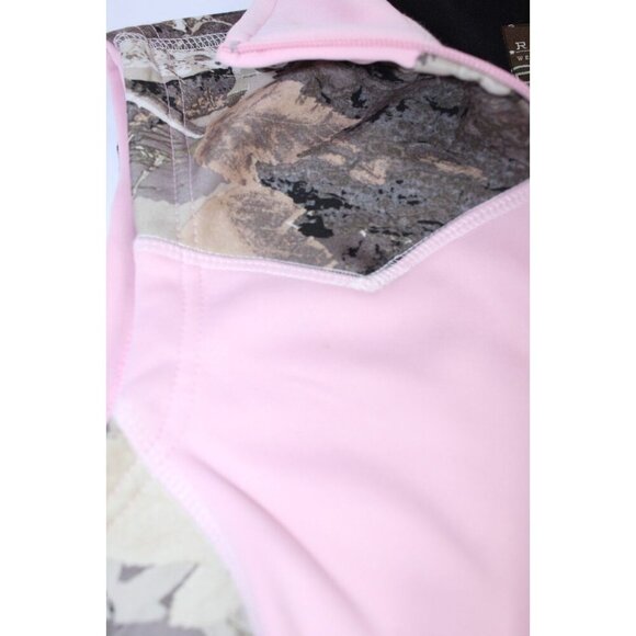 Roper Camo Women's Vest M Pink Brown Western 2 pockets Zip Up Outdoors Hunting - Picture 6 of 13